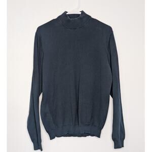 Eddie Bauer Vintage Mens Sweater Size Medium Long Sleeve Navy Cotton Crew-Neck